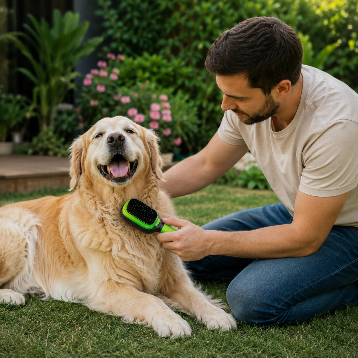 Self-Cleaning Grooming Brush